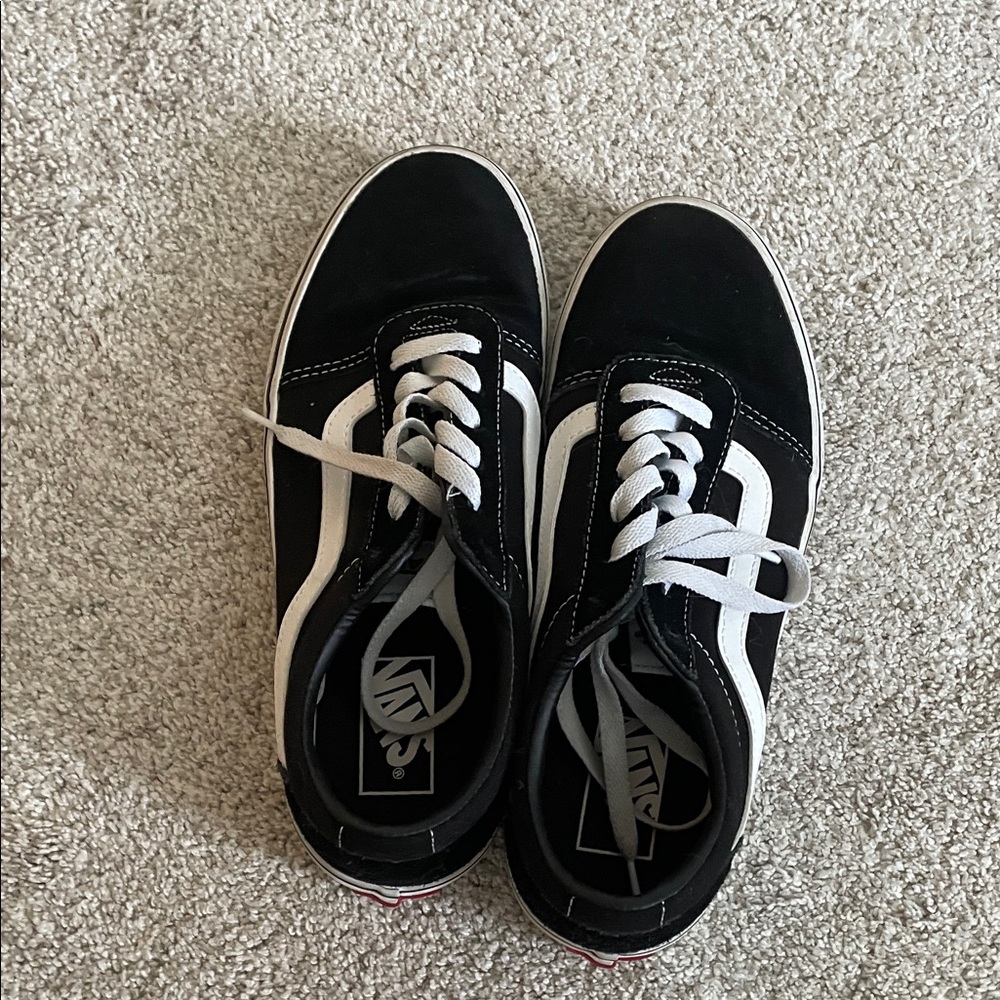 Vans Women’s Classic Black and White Sneakers
